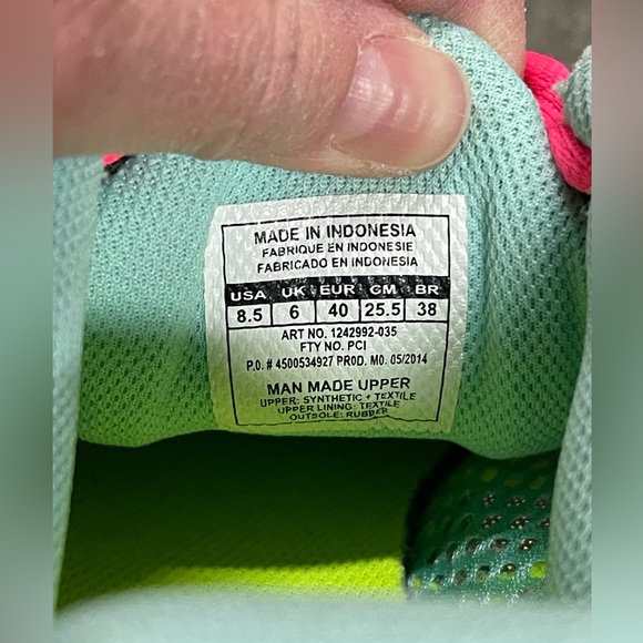 Under Armour Women's Micro G Assert Shoes 8.5 Gray Blue Pink - Picture 5 of 5